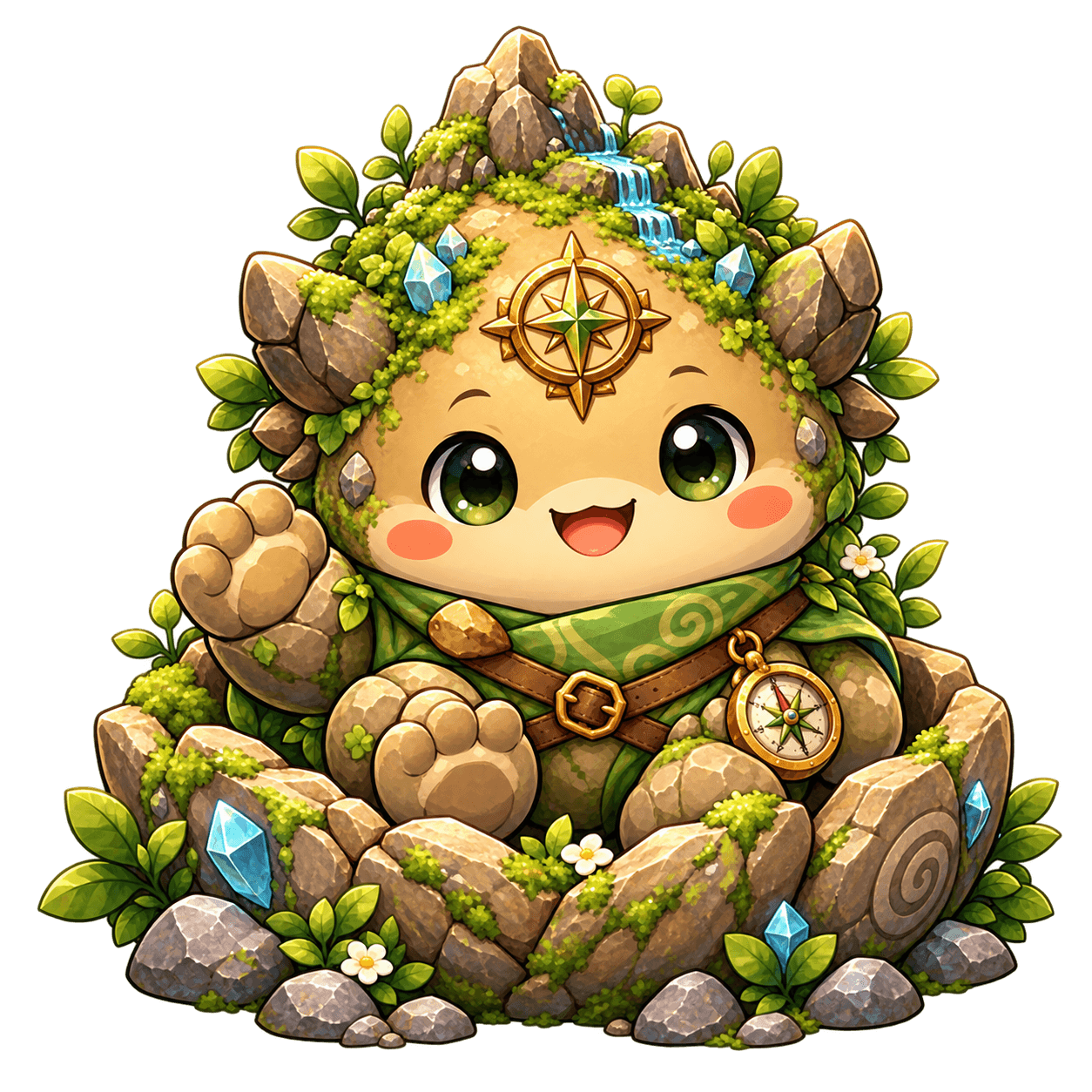 Atlas smiling earth guardian mascot